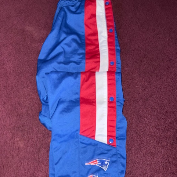 Vintage 90s NFL Blue and Red Snap Button Joggers - Picture 1 of 2